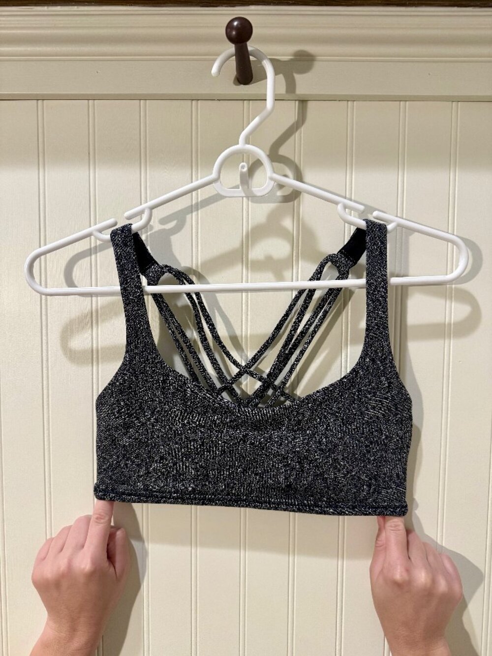Lululemon black/white sports bra
